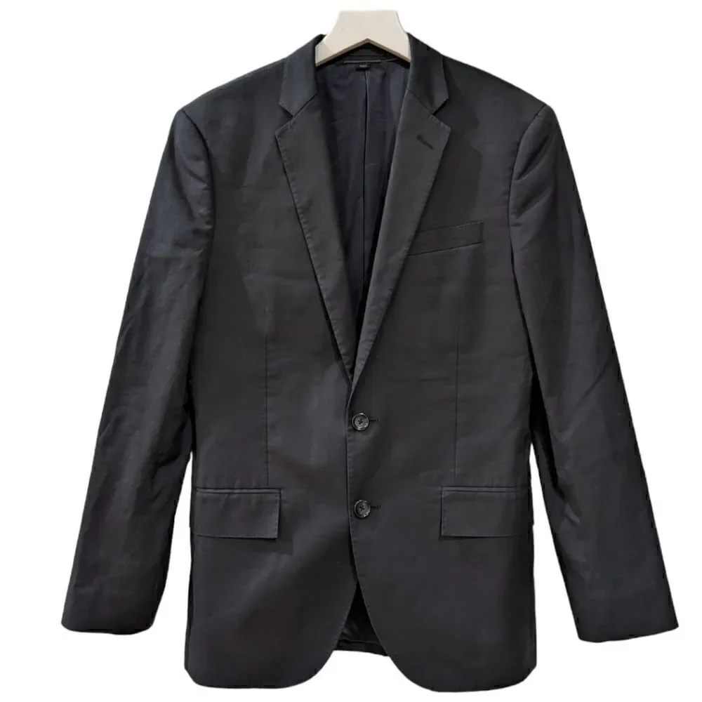 J. Crew Ludlow Two Button Slim Fit Blazer Deep Navy Carpini® Italian 36S A0491